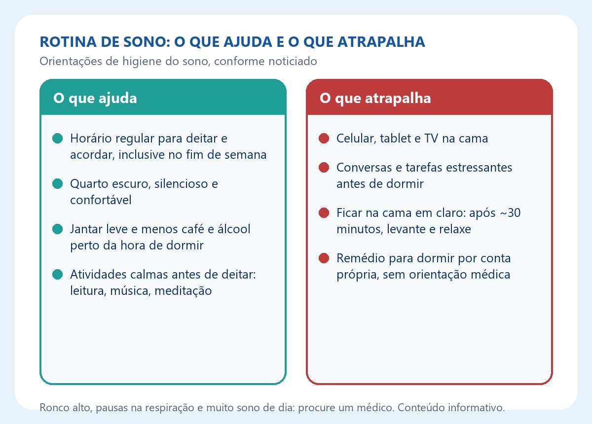 Rotina de sono: o que ajuda e o que atrapalha